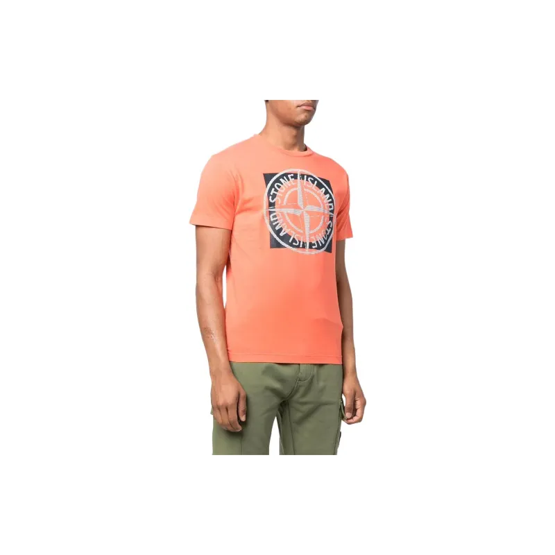 STONE ISLAND T Shirts Men Orange-1