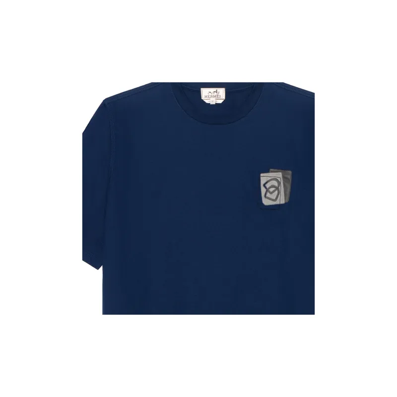 HERMES T Shirts Men Blue-5
