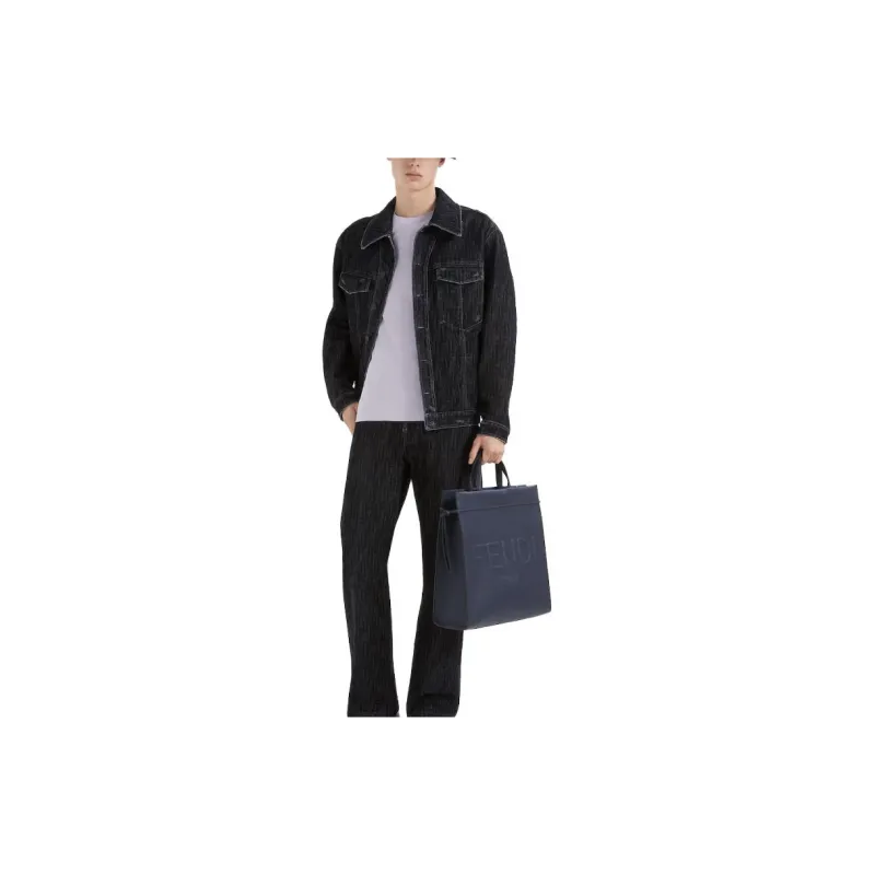 FENDI FF motif Denim Jacket-2