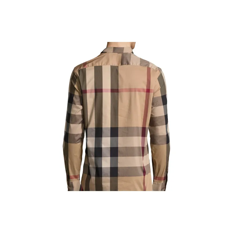 Burberry Shirt Fall Men's Khaki-4