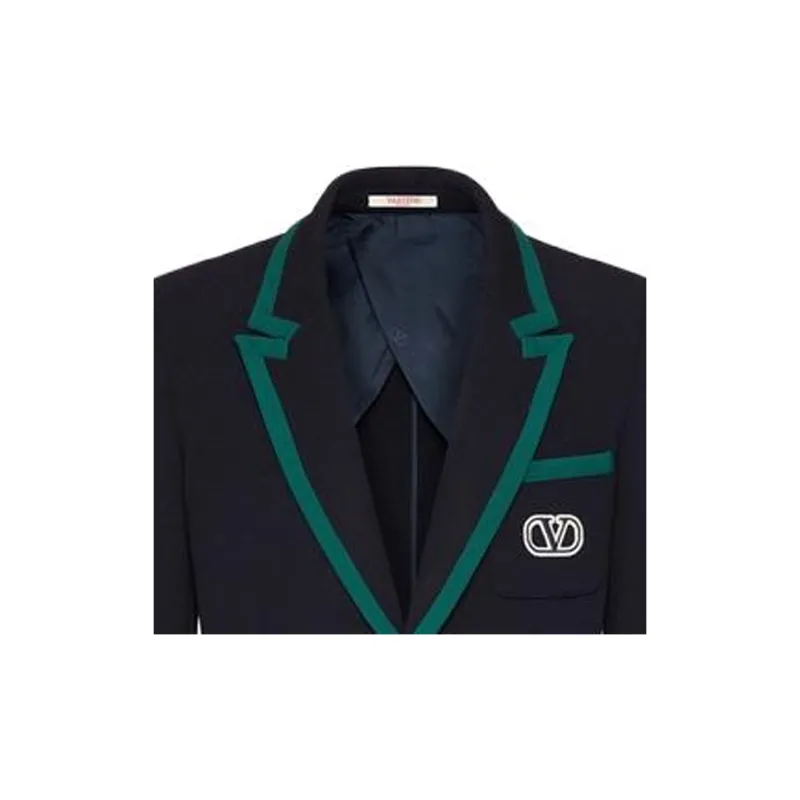 Valentino VLogo Patch Single Breasted Jacket-5