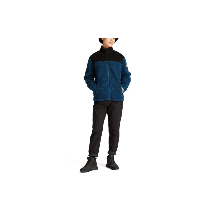 Timberland Velvet Jackets Men Medium Blue-3