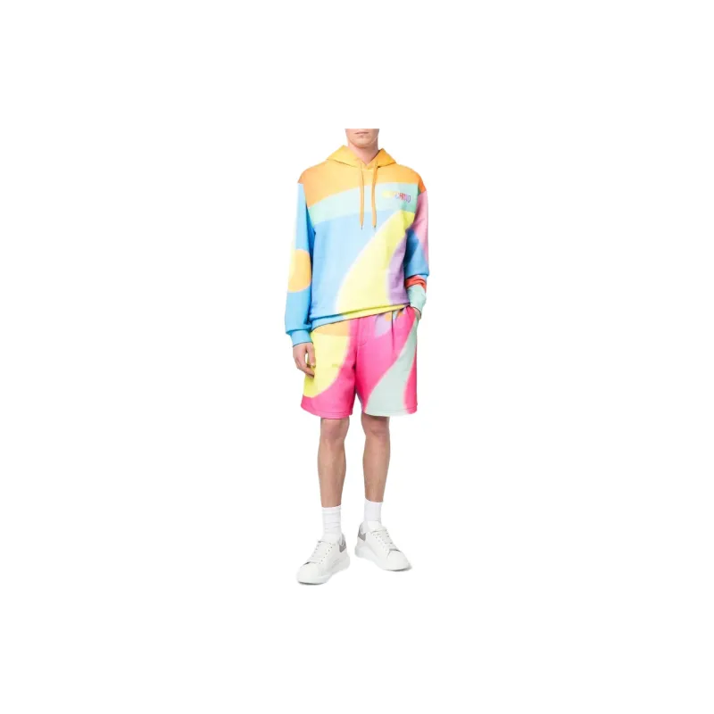 MOSCHINO Rainbow Printed Drawstring Shorts-1
