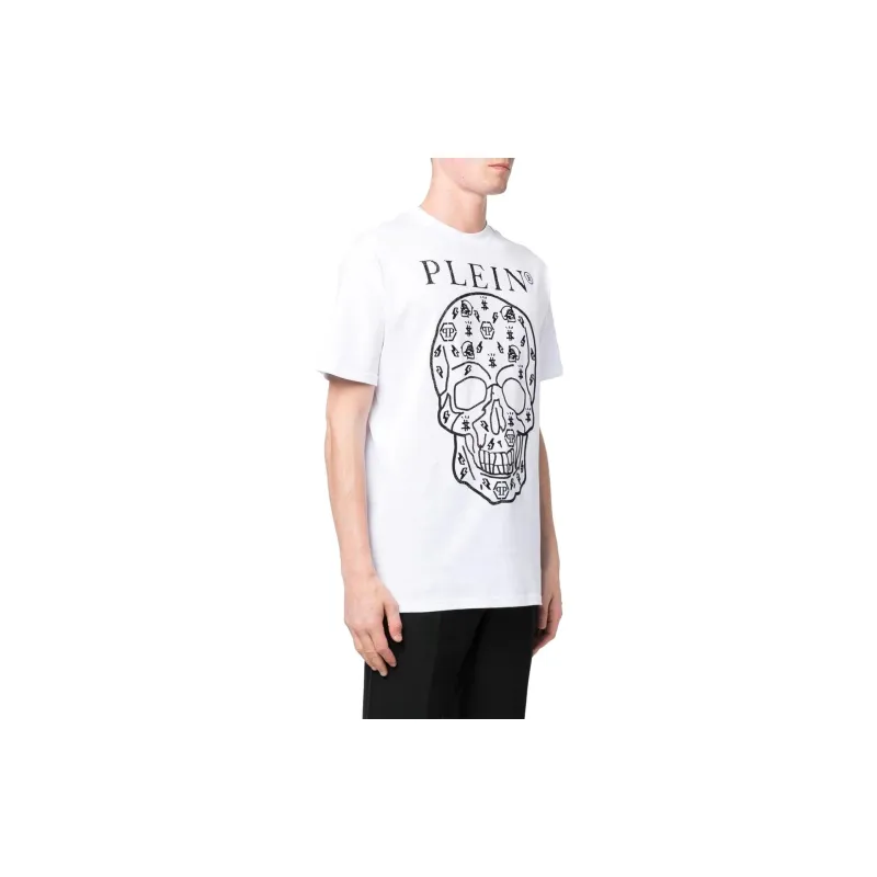 PHILIPP PLEIN Skull Printed Straight Hem T Shirt-3