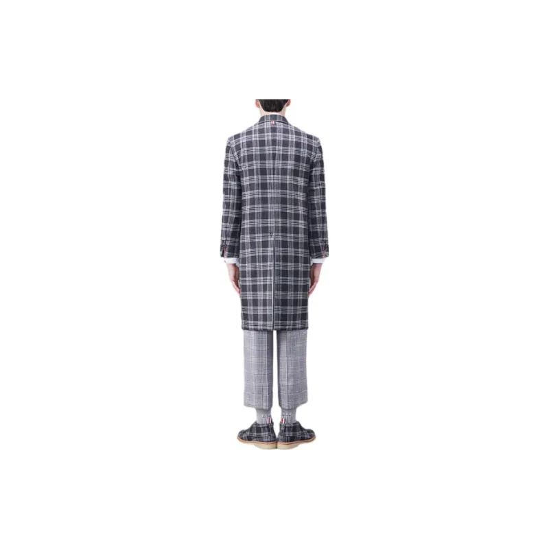 THOM BROWNE THOM BROWNE FW23 Early Autumn Collection Coats Men Medium Gray-3