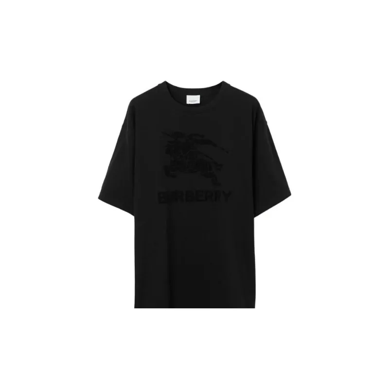 Burberry Embroidered Ekd Cotton T shirt-4