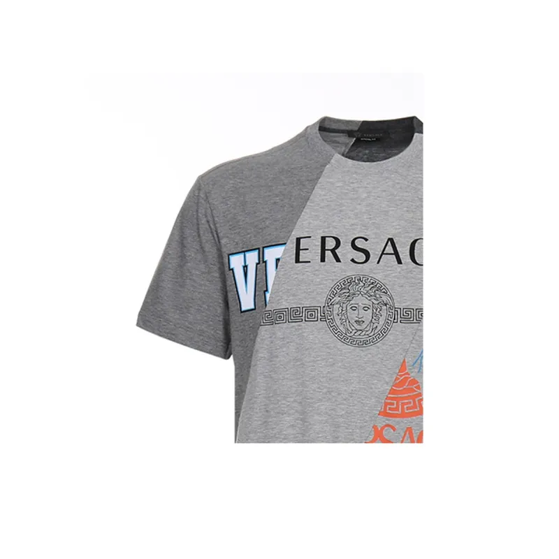 VERSACE T Shirt Men's Gray Multicolor-5