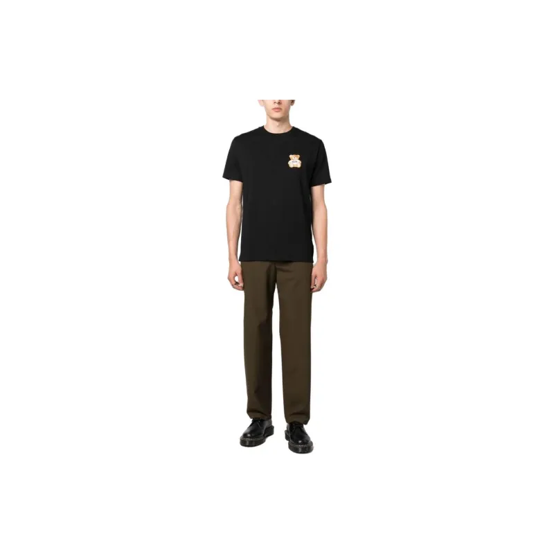 MOSCHINO Teddy Bear embroidered Cotton T shirt-1
