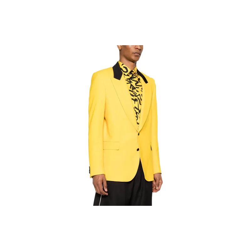 MOSCHINO Business Suit Men's Canary Yellow-3