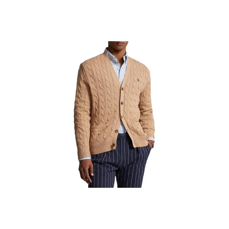 Polo Ralph Lauren Pony Embroidered Cable Knitted Cardigan-3