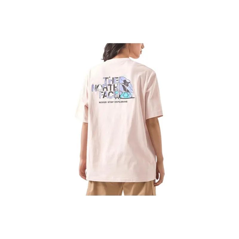 THE NORTH FACE T-Shirt Shopping Bag Included Unisex Pink-4