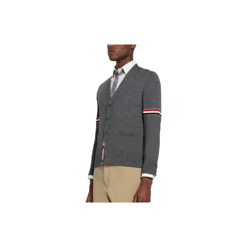 THOM BROWNE Rwb Striped Cardigan-3