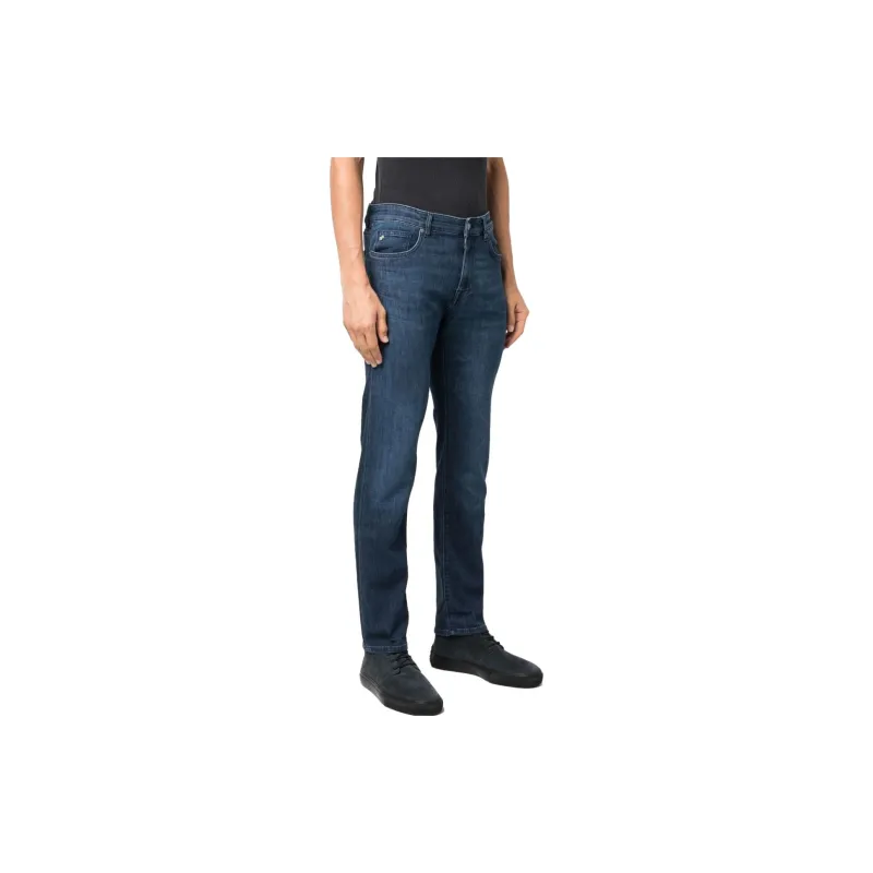 HUGO BOSS Logo patch Tapered leg Jeans-2