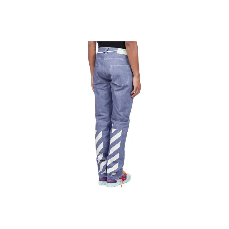 OFF-WHITE FW21 Jeans Men Light Purple-3