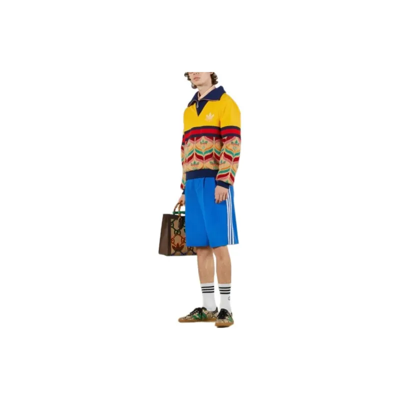 Adidas X GUCCI Casual Shorts Men Blue-4