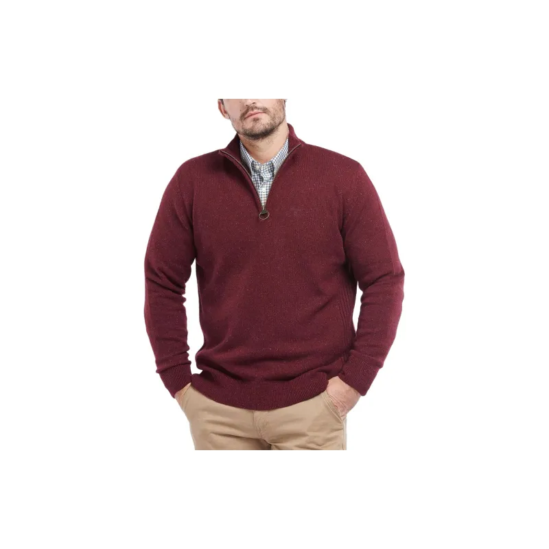 BARBOUR Barbour Tisbury Half Zip Sweater Sweater Men's Red-2