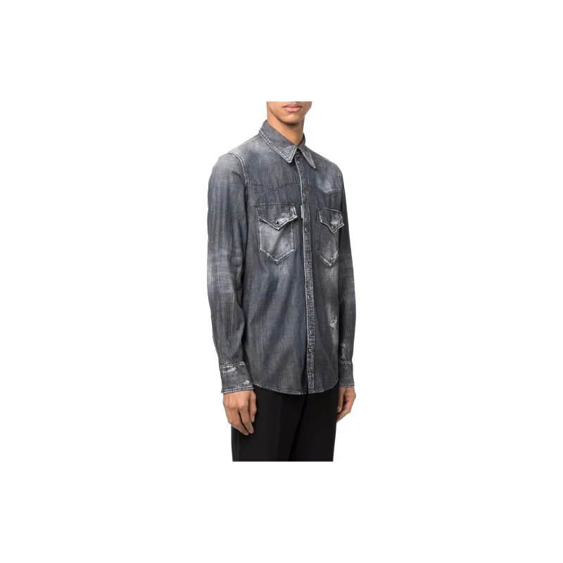 DSQUARED 2 Dark wash Denim Shirt-3