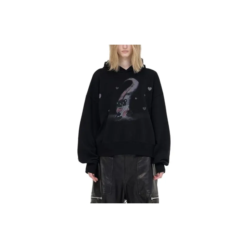 WE11DONE Logo-print Long-sleeve Hoodie-3