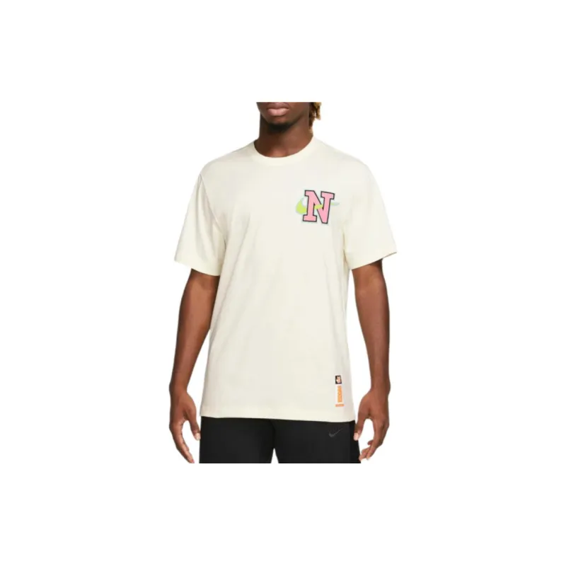 Nike T Shirts Men Beige Yellow-4