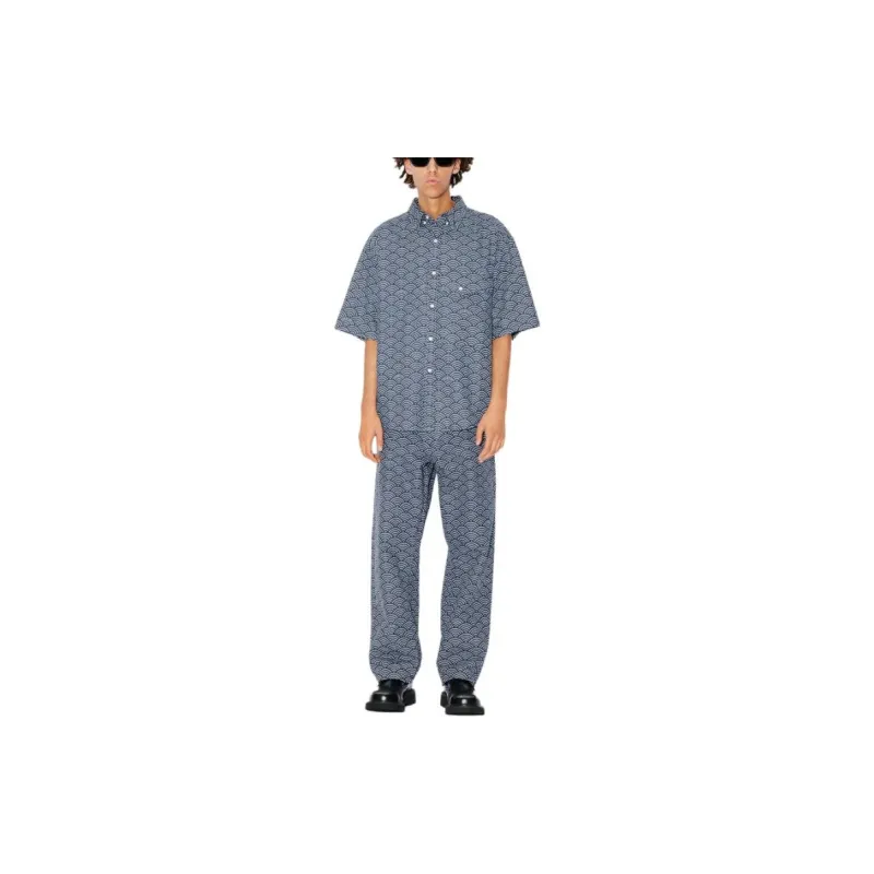KENZO Seigaiha Short Sleeve Shirt-2