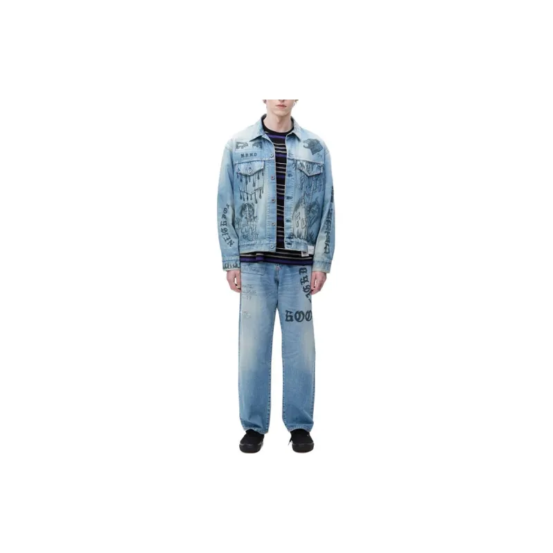 NEIGHBORHOOD Type 3 Graphic print Denim Jacket-2