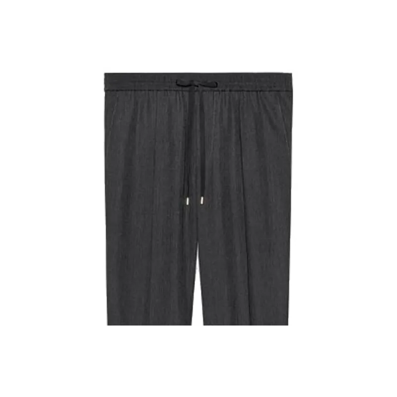 GUCCI Knitted Sweatpants Men Dark Gray-4
