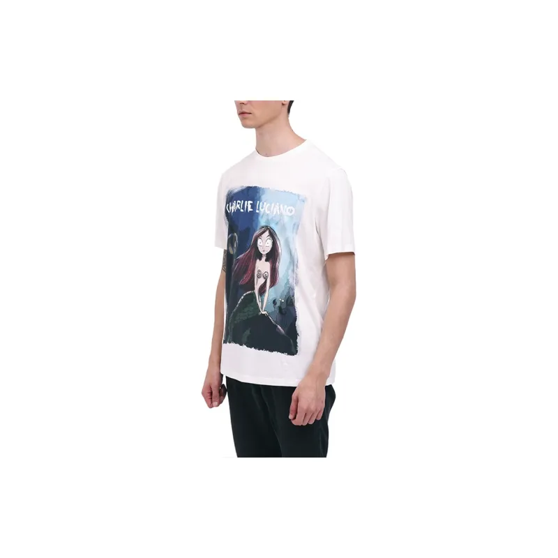 Charlie Luciano T Shirt Unisex White-3