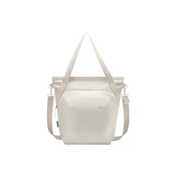 TAJEZZO PU Tote Bag, Shopping Bag, Handbag, Shoulder Bag Large Size Unisex White