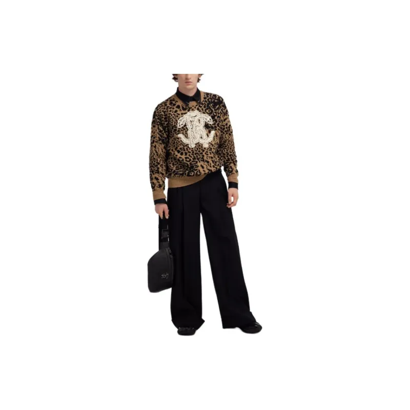 Roberto Cavalli SS24 Sweater Men's Brown-1