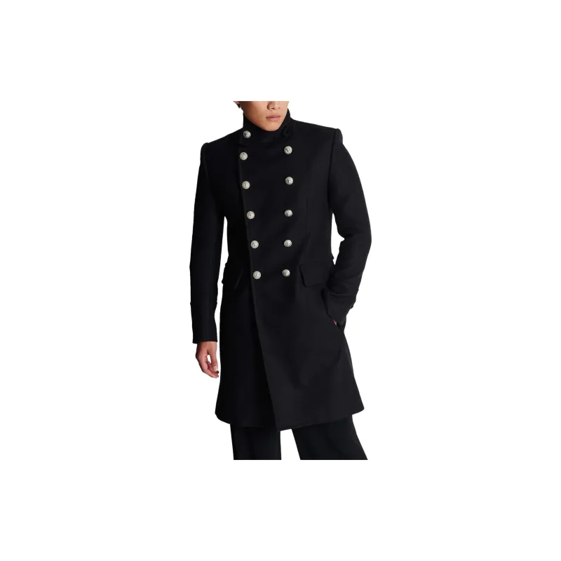 BALMAIN Double breasted Wool Coats-3