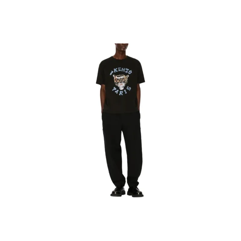 KENZO Logo Tiger Printed Crewneck T Shirt-2