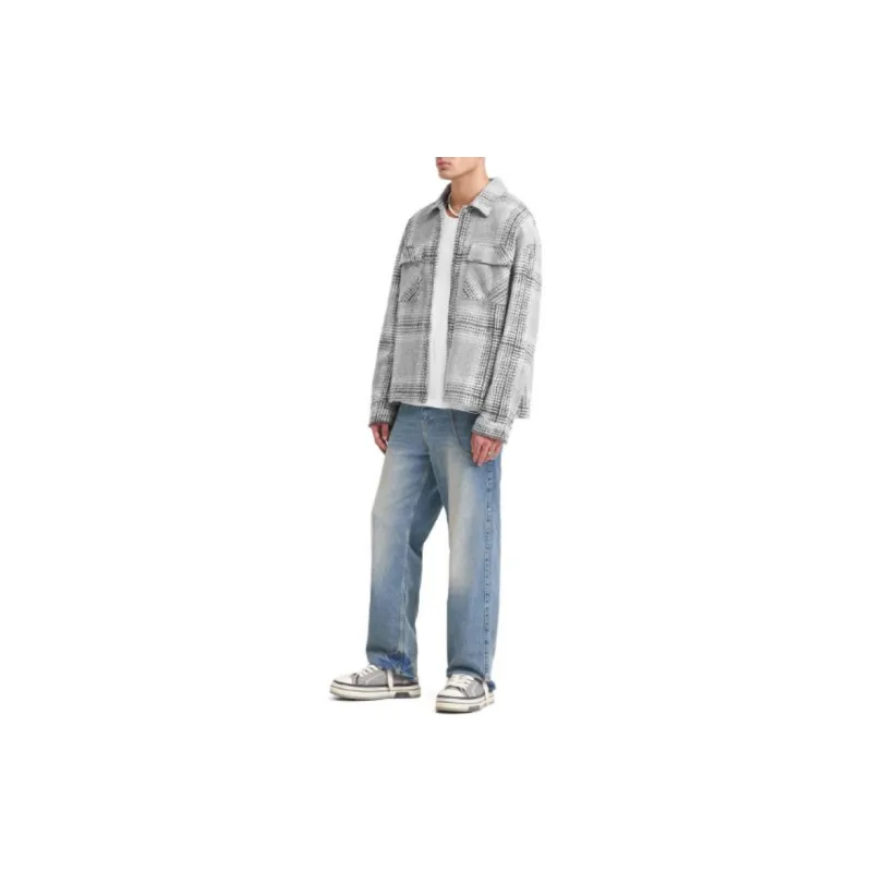 REPRESENT Represent Flannel Shirt Shirt Men's Gray-4