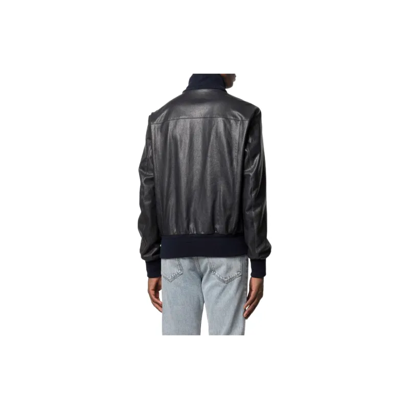 GUCCI Leather Jackets Men Black-2