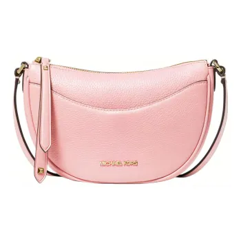 MICHAEL KORS Pebbled Leather Crescent Bag Crossbody Bag Small Size Women's Pink