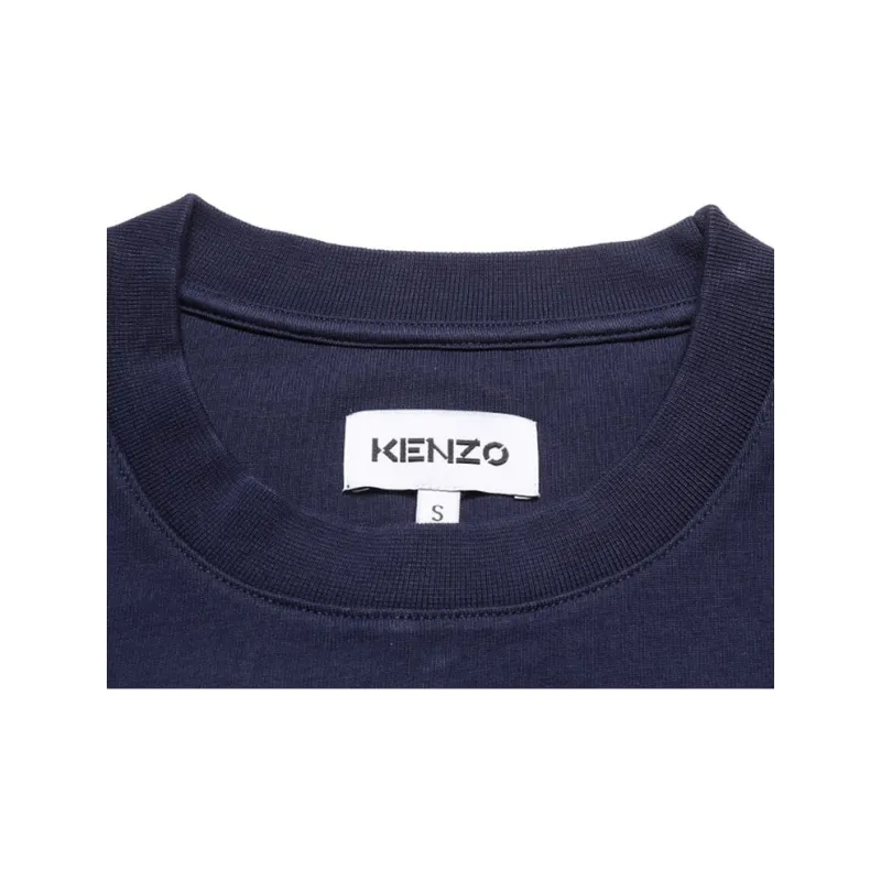 KENZO Letter Logo T Shirts Men Navy-5