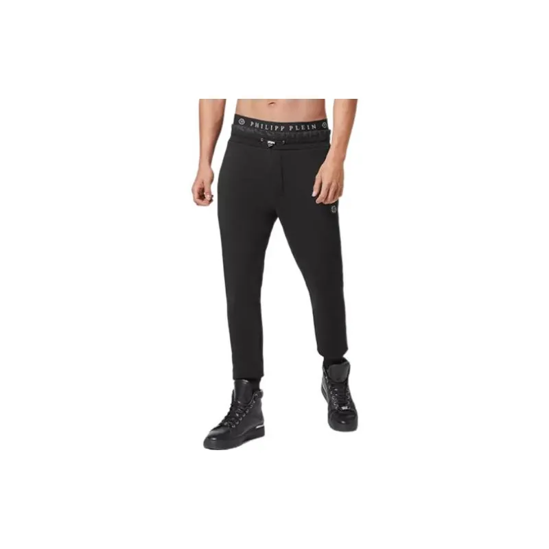 PHILIPP PLEIN Logo patch Track Pants-3