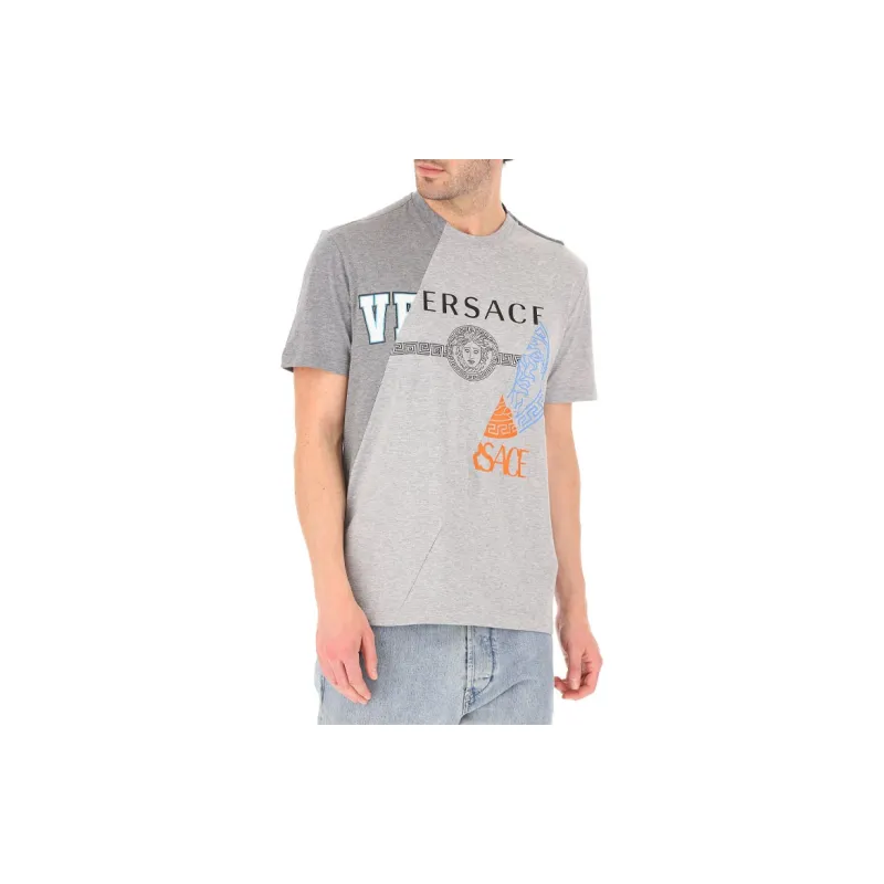 VERSACE T Shirt Men's Gray Multicolor-2