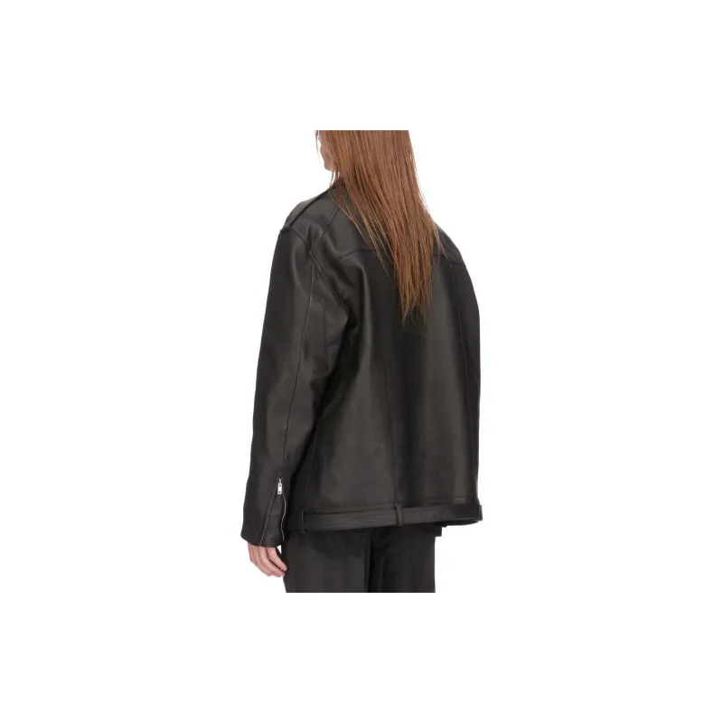 RICK OWENS Luke Stooges Zip up Leather Jacket-3