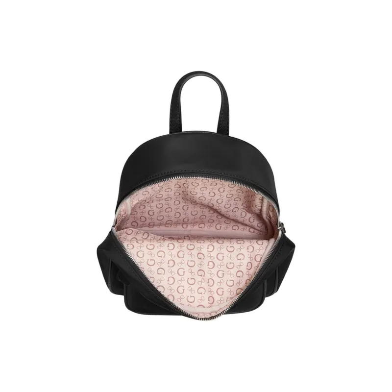 GUESS Artificial Leather Backpack Medium Size Women's Black-3