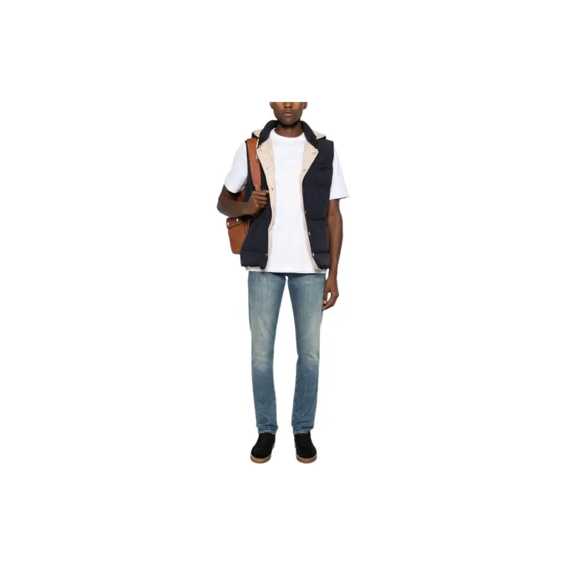 Brunello Cucinelli Logo Embroidered Layered T Shirt-3