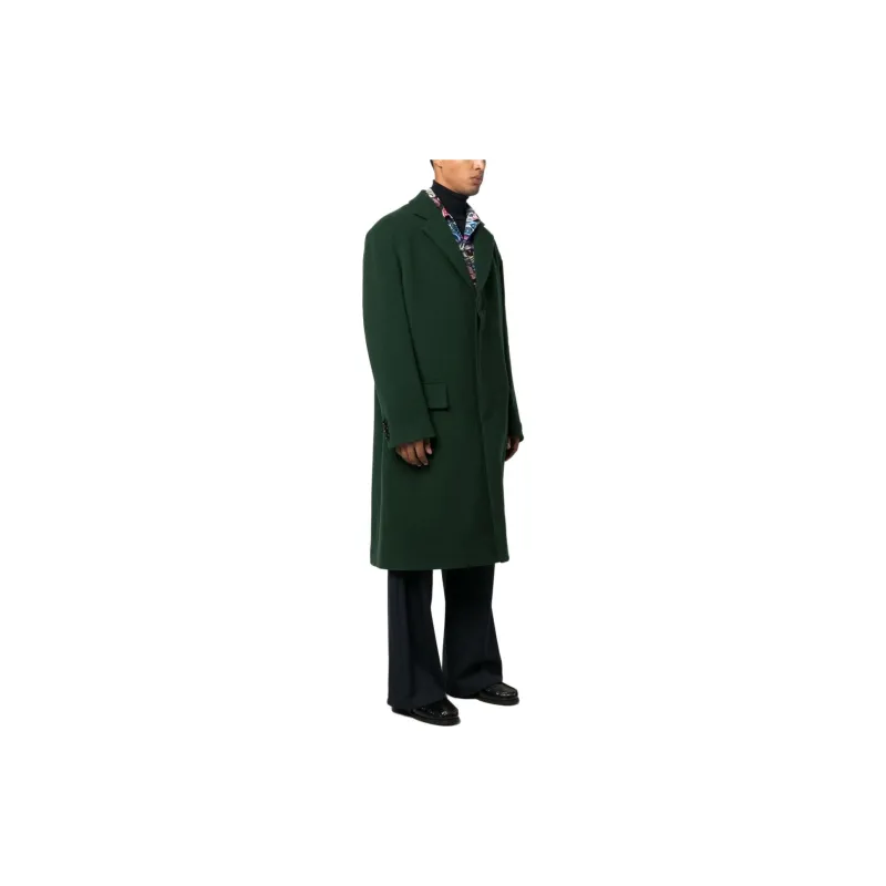 MARNI Soft Wool Felt 3 Button Long Coat-3