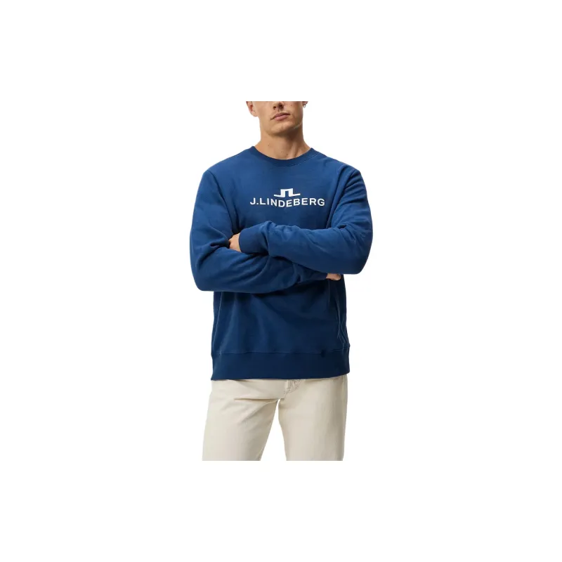 J.Lindeberg Alpha Crew Neck Sweatshirt Men's Blue-2