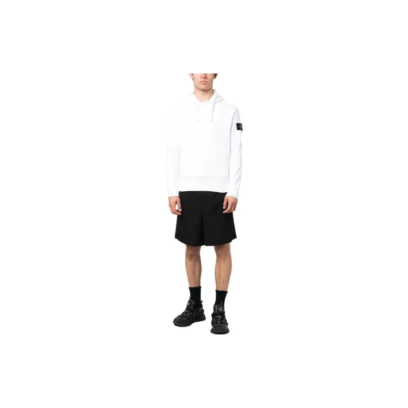 STONE ISLAND Hoodie In Organic Cotton Fleece-1