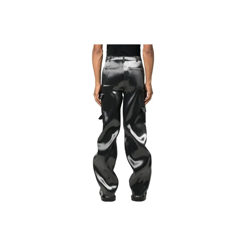 HELIOT EMIL Liquid Metal Straight leg Cargo Trousers-2