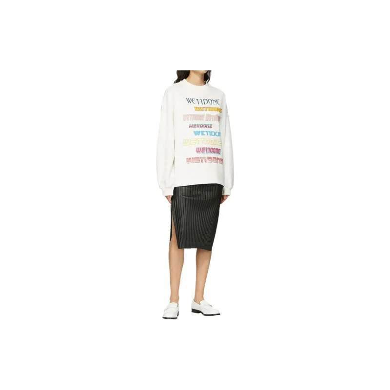 WE11DONE Logo-print Crew-neck Sweatshirt-2
