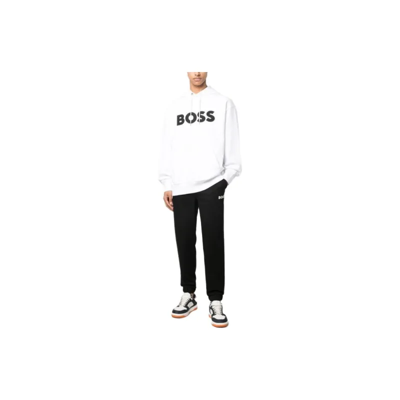 HUGO BOSS Lace Up Elastic Cuff Sweatpants Men's Black-4
