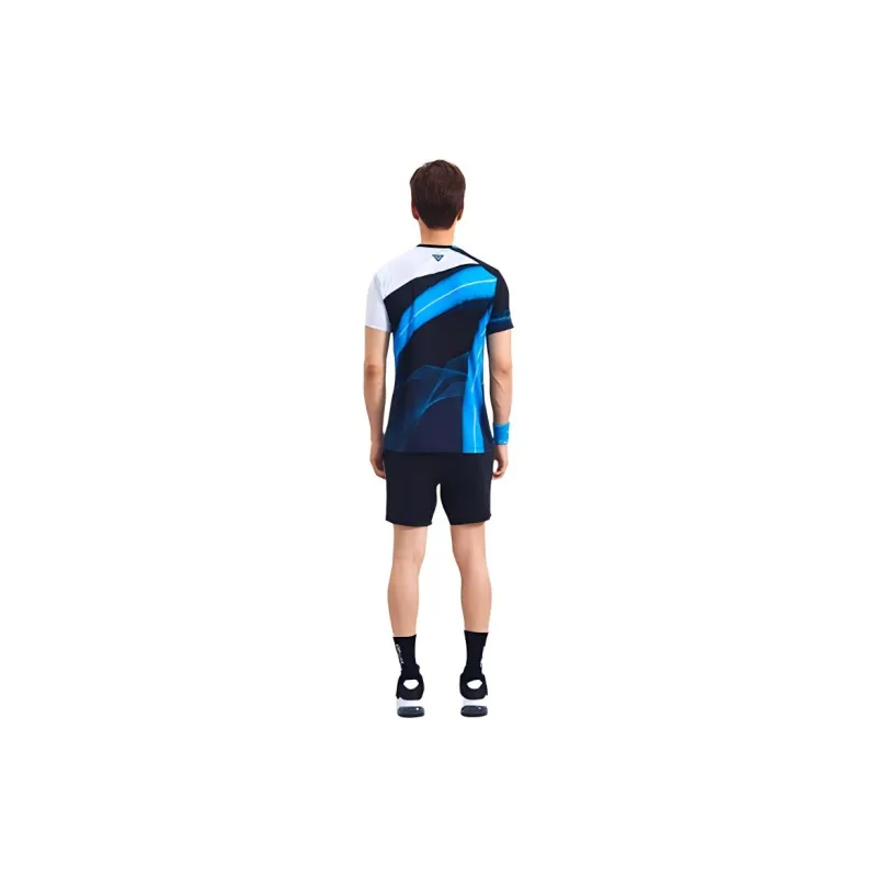 CORALIAN Badminton Jersey Men's Black Blue White-2