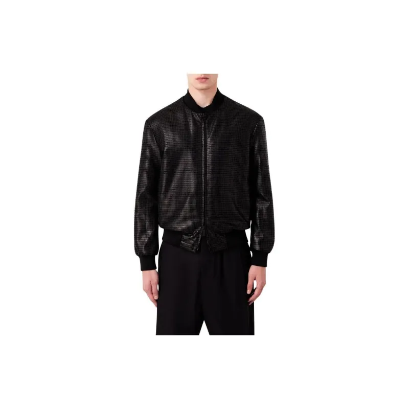 GIORGIO ARMANI Leather Jacket Men's Black-2