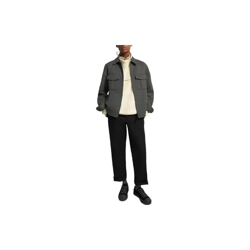 THEORY Jackets Men Gray Green-1