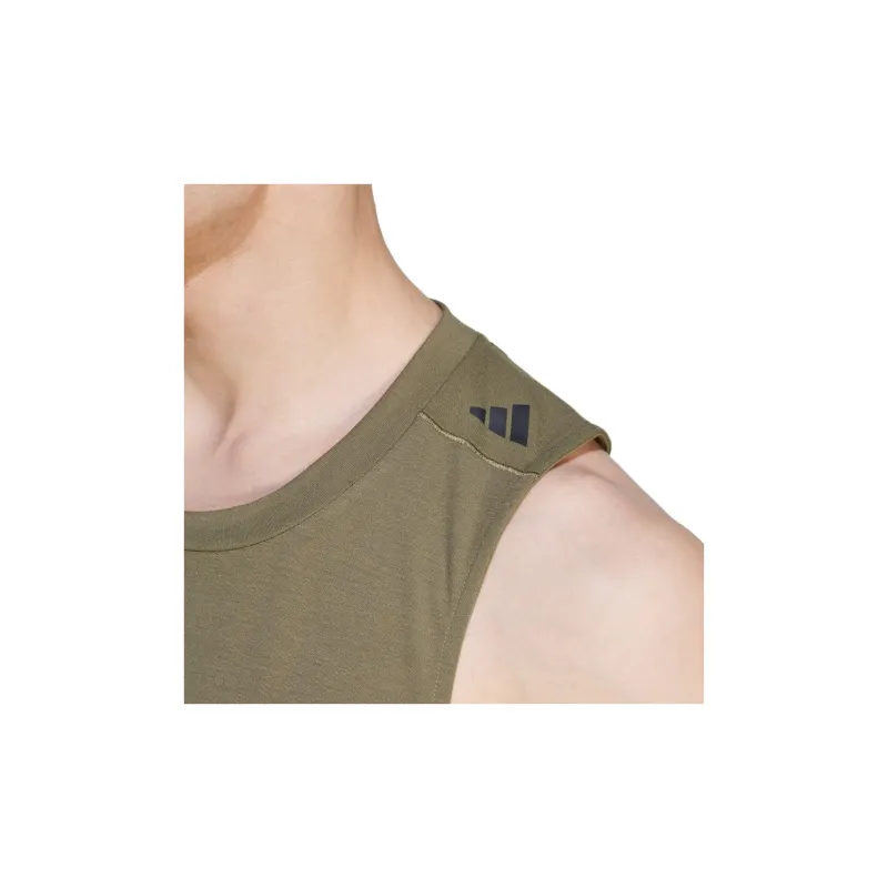 Adidas Tank Tops Men's Olive Green-4
